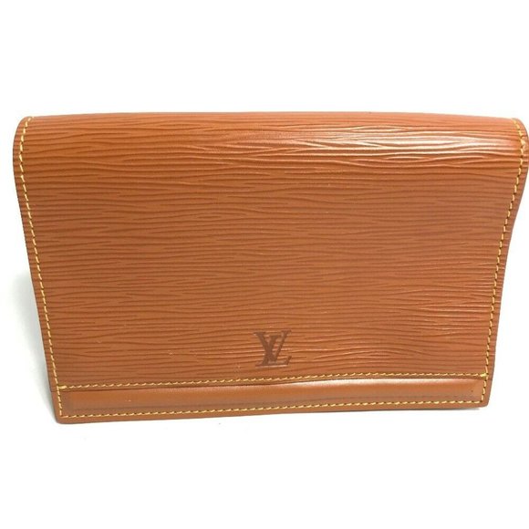 LOUIS VUITTON Epi Ceinture-Tilsit Pouch only Pouch Epi Leather Brown - Picture 1 of 12